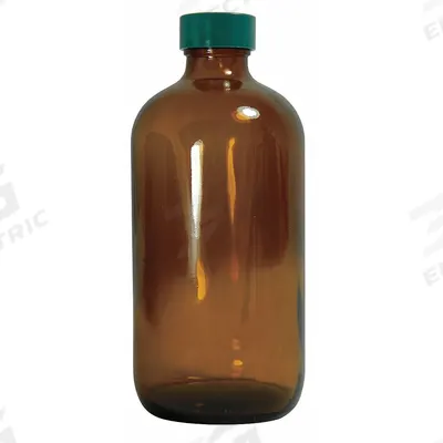 QORPAK Sampling Bottle: 120 mL, Amber, 22-400, Urea, Visible Particulate, 24 - Amber Narrow Mouth Round Glass Lab Bottles
