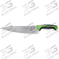 MERCER CUTLERY Chefs Knife: Sharp Edge, 10 in Overall Lg, Steel Blade, Green Handle, Stamped, Green (MPN M22610GR). Key specifications — Sub-brand: Millennia Colors; Brand: MERCER CUTLERY; Blade Material: Steel; Blade Type: Sharp Edge; Forged/Stamped: Stamped; Handle Color: Green; Handle Material: Santoprene/Polypropylene; Knife Type: Chef's Knife.
