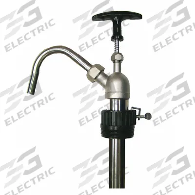 ACTION PUMP Hand Pump: Piston Action, Pump with Spout, 316 Stainless Steel Housing - Down-Stroke Drum Pumps