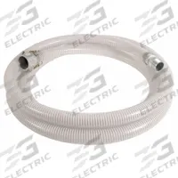 Suction and Discharge Hose: 1 in Hose Inside Dia., 90 psi, Clear/White, 1 in x 1 in Fitting Size (MPN SPT100-15CN). Key specifications — Temp. Range: -10° to 130°F; Hose Color: Clear; Brand: APPROVED VENDOR.