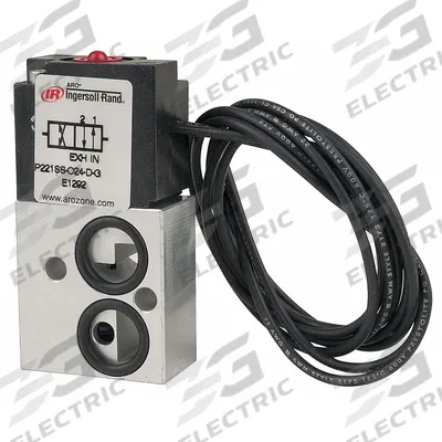 ARO Solenoid Air Control Valve: Premair, Four-Way / Two-Position, 120V AC/12V DC/24V DC - ARO PremAir Series Solenoid-Operated Inline Air Control Valves
