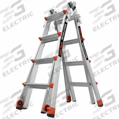 LITTLE GIANT Combination Ladder: 6 Configurations, Aluminum, 300 lb Load Capacity, 32 lb Wt (MPN 13117-001). Key specifications — Brand: LITTLE GIANT; Included Features: Trestle Brackets.