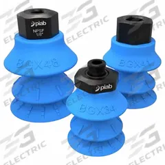 PIAB Vacuum Pad Assembly: Multi-Bellows, G1/8 in Vacuum Port, 48 mm Pad Dia, Blue, 50A, BGX (MPN S.BGX48SF50.G18M.00). Key specifications — attr1019136: S.BGX48SF50.G18M.00; attr1019138: PIAB; attr1019139: 50A.