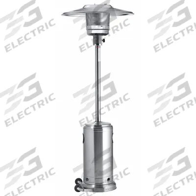 CROWN VERITY Patio Heater: Patio Heater, 45,000 BtuH Heating Capacity Input, 6 to 10 ft - Canopy-Style Patio Heaters