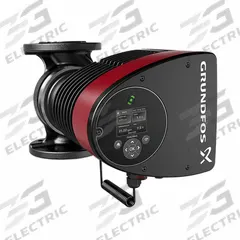 Circulating Pump: 7/8 hp HP, 208-230V AC, Cast Iron, Variable, 85 gpm, 49 ft Max. Head, Inline (MPN 98126844). Key specifications — Nameplate Voltage: 208-230V AC; Connection Type: Flange; Brand: GRUNDFOS; Includes Volute: Volute Included; Efficiency: Standard Efficiency; System Type: Potable Water.
