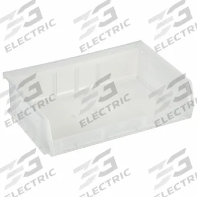 QUANTUM STORAGE SYSTEMS Hang and Stack Bin: 11 in x 7 3/8 in x 3 in, Clear - Clearview Plastic Bins