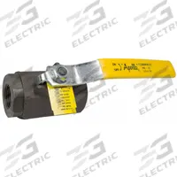 APOLLO Manual Two-Way Ball Valve: 1 1/4 in, Carbon Steel, Straight, FNPT x FNPT, Full Port Ball Port (MPN 7210627A). Key specifications — Ball Material: Steel; Brand: APOLLO; Stem Material: A108 Carbon Steel; Handle: Locking Lever.