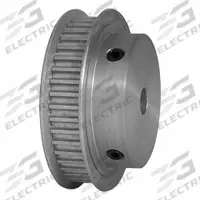 DAYTON Timing Pulley: Curvilinear, Fixed, For 6 mm Belt Wd, 44 Teeth, 3 mm Pitch, Aluminum (MPN 44-3M06-6FA3). Key specifications — Brand: DAYTON; Finish: Clear Anodized; For Belt Series: Powerhouse®.