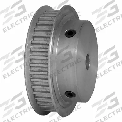 Dayton Timing Pulley: Curvilinear, Fixed, For 6 mm Belt Wd, 44 Teeth, 3 mm Pitch - HTD Section Fixed-Bore Timing Pulleys with Hub
