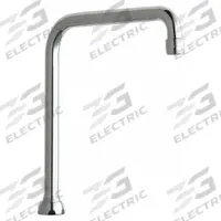 CHICAGO FAUCETS Spout: Spout, Arc, Swivel Spout, Brass, Polished Chrome, 2.2 gpm Flow Rate, Aerated (MPN HA8AE3JKABCP). Key specifications — Includes: Mounting Hardware; Product Type: Spout; Spout Style: Swivel; Body Material: Brass; Color/Finish: Polished Chrome; Brand: CHICAGO FAUCETS.