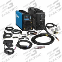 MILLER ELECTRIC Multiprocess Welder: Dynasty 300 Multiprocess, AC/DC, MIG/Stick/TIG Pack (MPN 951000099). Key specifications — Maximum Amperage (Stick): 300 A; Maximum Amperage (TIG): 300 A; Input Voltage (Nominal) (Merch - Table Column, Filters): 208V.