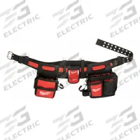 MILWAUKEE Tool Belt: 30 in to 53 in Waist Size, Pockets 29, Padded (MPN 48-22-8110). Key specifications — Brand: MILWAUKEE; Padded: Padded; Belt Color: Black; Primary Application: Electrician.
