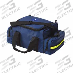 EMI Trauma Bag: 20 in L x 12 1/2 in W x 9 in H, Cordura Nylon, Blue, 11-20 in, 11-20 in/30+ in (MPN 804). Key specifications — Color: Blue; Closure Type: Zipper; Features: Padded Compartments; Brand: EMI.