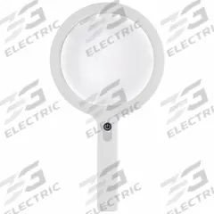 WALDMANN Handheld Magnifier: LED, 8000 lux @ 0.15 m, 6500K, 95 CRI, 7 W Watt, USB Adapter, 1.9x (MPN D16067000). Key specifications — Illumination: 8000 lux @ 0.15 m; Magnification: 1.9x; Includes Ultraviolet Light: Yes; Power Source: USB Adapter; Manufacturer Part Number: D16067000; Brand: WALDMANN; Color Temperature: 6500K.