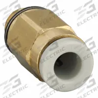 SMC Push-Fit Adapter Fitting: 4 mm OD x 6 mm Pipe Size, Push-to-Connect x Metric, Brass, Brass (MPN KQ2H04-M6A). Key specifications — Brand: SMC; Thread Size A: M6x1.0.