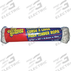APPROVED VENDOR General Purpose Utility Rope: Double Braid, 3/16 in Dia, 55 lb Working Load Limit (MPN 25S-WA). Key specifications — Brand: APPROVED VENDOR; Rope Type: Static.