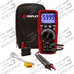 TRIPLETT Digital Multimeter: TRMS, CAT IV 600V, 1,000 V Max AC Volt Measurement, IP67 (MPN MM650). Key specifications — Instrument Counts: 6,000; Brand: TRIPLETT; Calibration Certificate Included: Not Included.