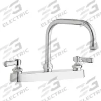 CHICAGO FAUCETS Low Arc Kitchen Faucet: 527, Cast Brass, Centerset, Deck, 2 Mounting Holes, Lever (MPN 527-ABCP). Key specifications — Series: 527; Brand: CHICAGO FAUCETS.