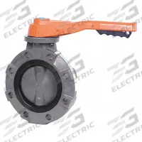 HAYWARD Butterfly Valve: 2 in Pipe Size, Concentric, 150 psi Max. Pressure (CWP), Wafer, FKM, FKM (MPN BYV44020A0VL000). Key specifications — Brand: HAYWARD; Handle Type: Lever; Disc Material: Glass-Filled Polypropylene.