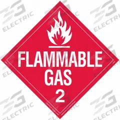 LABELMASTER Flammable Gas Placard: Flammable Gas, 10 3/4 in x 10 3/4 in, 10 3/4 in Label Ht, 25 PK (MPN Z-EZ8). Key specifications — Brand: LABELMASTER; Message: Flammable Gas.