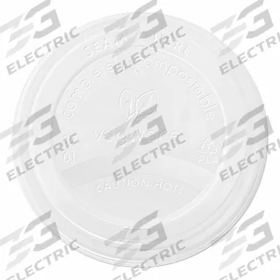 NOVOLEX Disposable Cup Lid: For 10 oz_12 oz_16 oz_20 oz Cup Capacity, Sip, White - Sip Through Lids