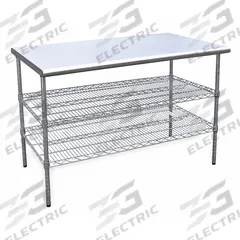 APPROVED VENDOR Work Table: Fixed Ht, Stainless Steel, 60 in x 30 in, 600 lb Overall Load Capacity (MPN 4UEL8). Key specifications — Brand: APPROVED VENDOR; Unit Type: Not Expandable or Modular.