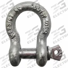 APPROVED VENDOR Anchor Shackle: Anchor Shackle, 1,500 lb Working Load Limit, Carbon Steel, Silver (MPN 55AY06). Key specifications — Body Color: Silver; Brand: APPROVED VENDOR.