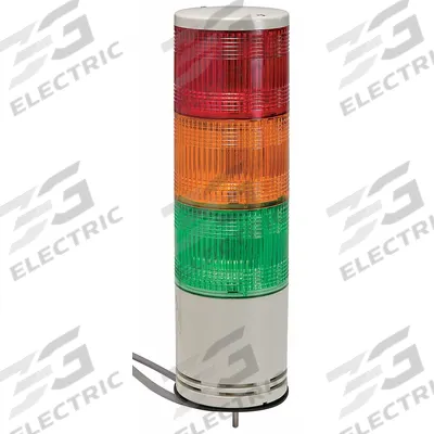 SCHNEIDER Tower Light Assembly: 3 Tier, Green/Orange/Red, No Sounder Tier - Three-Tier Tower Light Assemblies