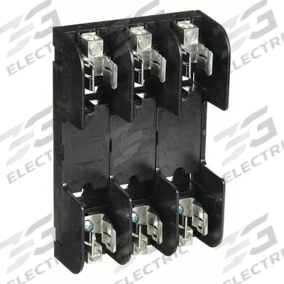 MERSEN Fuse Block: Open Block Design, 3 Pole, 600 V AC, Box Lug - Fuse Blocks for UL Class H & K Fuses