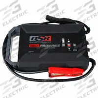 SCHUMACHER ELECTRIC Jump Starter: Boosting, For 12 V DC Battery Volt, 4000 A Peak, Plastic, DSR164. Key specifications — Charger Function: Boosting; Charging Current @ Voltage: 3 A @12V, 2.4V @ USB, 3.0 @ USBC; Cold Cranking Amps @ Voltage: 4000 A Peak; Charge Type: 100-240V AC, 3 A Wall Adapter or 12V DC Plug; Material: Plastic; For Use With Battery Type: Lithium; Brand: SCHUMACHER ELECTRIC.