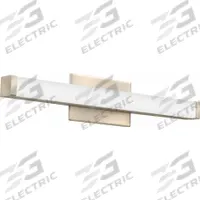 LED Vanity Light: Brushed Nickle, 1,550 lm, 3000K/3500K/4000K, 27 W, 120 to 277V AC, Dimmable (MPN FMVCSLS 24IN MVOLT 30K35K40K 90CRI BN M6). Key specifications — Mounting Location: Surface; For Bulb Type: LED; Brand: LITHONIA LIGHTING; Voltage: 120 to 277V AC; Color Temperature: 3000K; Housing Finish/Housing Color (Broad): Brushed Nickle.