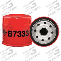 BALDWIN FILTERS Oil Filter: B7333, 3/4"-16 Thread Size, 2 5/8 in Overall Ht, 2 13/16 in Outside Dia. Key specifications — Baldwin Interchange: B7333; Brand: BALDWIN FILTERS; Compatible Vehicle Make: Cushman; Includes: Anti-Drainback Valve; Media Material: Cellulose.