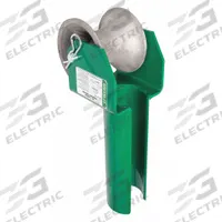 GREENLEE Cable Puller Sheave: 4 in Sheave Wd, 6,500 lb Max, Aluminum (MPN 441-4). Key specifications — attr531818: GREENLEE; attr534204: Feeding Sheave; attr534202: Aluminum.