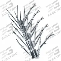 BIRD-X Bird Repellent Spikes: Narrow, Plastic Base, Clear, 100 ft Overall Lg, Plastic Spikes (MPN SP-100-N). Key specifications — Brand: BIRD-X; Spike Material: Plastic; Targeted Birds: Blackbirds; Base Material: Plastic; Ledge Width: Narrow.