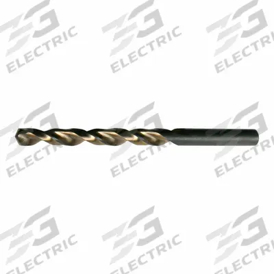 CLE-LINE Jobber Length Drill Bit: 3/8", 135° Split Point, Black & Gold HSS - Chip-Clearing High-Speed Steel Jobber-Length Drill Bits