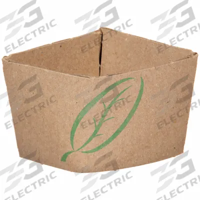 APPROVED VENDOR Cup Sleeve: 24 oz Capacity, Brown, Paper, Leaf - Cup Sleeves