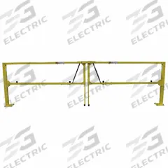 Dock Gate: Manual Operation, Personnel Impact Rating, Steel, Powder Coated, Lock Not Included, Adj (MPN ESGDBL-192-PCY). Key specifications — Material: Steel; Color: Yellow; Finish: Powder Coated; Includes: Horizontal Top and Mid-Rails; Brand: EDGESAFE SMART GATE.