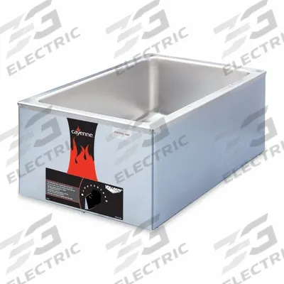 VOLLRATH Food Warmer: 14 qt Capacity, 1,000 W Watt, Silver, 8 1/2 in Overall Ht - Food Warmers