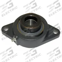 TIMKEN 2 Bolt Flange Bearing: Radial Ball, 1 3/4 in Bore, Cast Iron, Eccentric Collar, 7 1/16 in Lg (MPN VCJT 1-3/4). Key specifications — Bore Type: Cylindrical; Brand: TIMKEN; Lubricant Material: NLGI #2 Equivalent; Mounting Bolt Size: 1/2 in; System of Measurement: Inch.