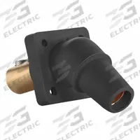 Single Pole Receptacle: Black, Angled Taper Nose Mating, Double Set Screw Termination, 400 A (MPN 16R28-UE). Key specifications — Series: 16; Receptacle Gender: Female; Brand: LEVITON.