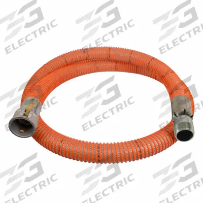 CONTINENTAL Suction and Discharge Hose: 6 in Hose Inside Dia., 70 psi, Clear/Orange - PVC Water Suction & Discharge Hose Assemblies with Synthetic Braid & PVC Helix Reinforcement