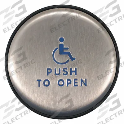 BEA Exit Push Button: 6 in Ht, 1 in Dp, 6 in Wd, ADA Compliant, Plastic/Stainless Steel - Push-to-Exit Buttons