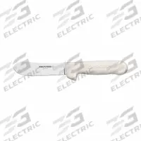 DEXTER RUSSELL Seafood Knife: Honed, 10 in Overall Lg, Steel Blade, Sanitary Polypropylene Handle (MPN 10193). Key specifications — Sub-brand: Sani-Safe; Brand: DEXTER RUSSELL; Blade Material: Steel; Blade Type: Honed; Handle Color: White; Handle Material: Sanitary Polypropylene; Knife Type: Slimming Knife; NSF Certified: Yes.