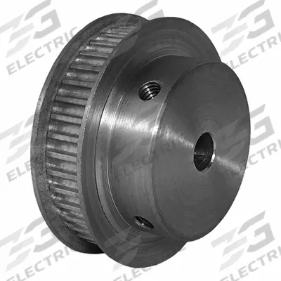 Dayton Timing Pulley: Curvilinear, Fixed, For HTD Timing Belt Section, For 6 mm Belt Wd - HTD Section Fixed-Bore Timing Pulleys with Hub
