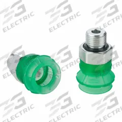 SCHMALZ Vacuum Pad Assembly: 1.5 Folds, M5, 11.3 mm Pad Dia, Elastodur ED, Green, 17.1 mm Pad Ht (MPN 10.01.06.03489). Key specifications — attr1019194: 10.01.06.03489; attr1019196: SCHMALZ; attr1019197: 65 A.