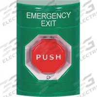 SAFETY TECHNOLOGY INTL Exit Push Button: 4 7/8 in Ht, 3 3/16 in Dp, 3 1/4 in Wd, ADA Compliant (MPN SS2109EX-EN). Key specifications — Color: Green; Product Type: Exit Push Button; ADA Compliant: Yes; Brand: SAFETY TECHNOLOGY INTERNATIONAL.