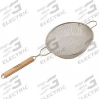 CRESTWARE Mesh Strainer: Medium Double Mesh Mesh Size, 23 1/2 in Overall Lg, Stainless Steel (MPN WHSDM10). Key specifications — Material: Stainless Steel; Brand: CRESTWARE; Handle Material: Wood; NSF Certified: No; Mesh Size: Medium Double Mesh.