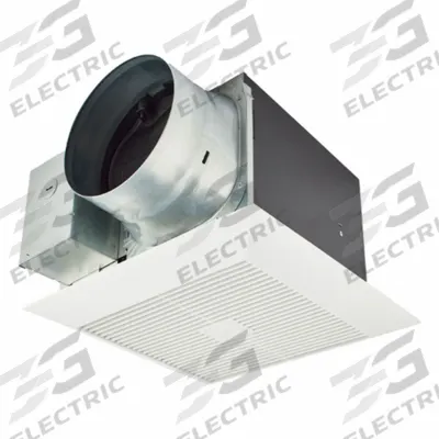 PANASONIC Exhaust Fan: Ceiling, 0.8 sones, 3 Speed - Standard Bathroom Exhaust Fans