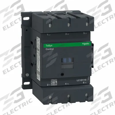 SCHNEIDER Magnetic Contactor,6.22 in H (MPN LC1D115P7) - Non-Reversing IEC Contactors