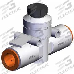 SMC Speed Controller: In-Line Fitting, Knob, 1/2 in Valve Body Size, 1/2 in Push to Connect Tube (MPN AS4002F-13A). Key specifications — attr947203: Brass/PBT; attr947205: SMC.